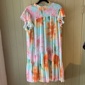 Maison Tara Bright Floral Dress Size 16W